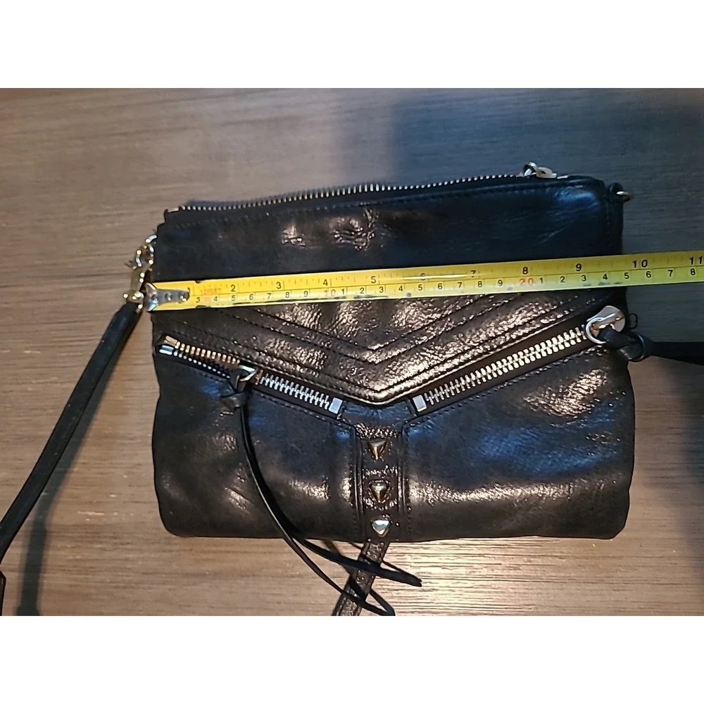 BOTKIER Soft Black Leather TRIGGER Stud Satchel Shoulder‎ Bag
